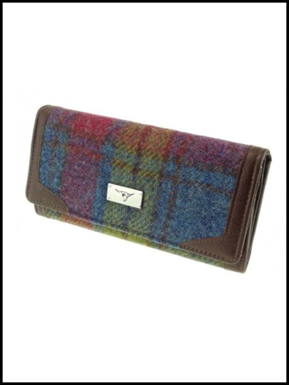 Harris Tweed Long Wallet with Multiple Card Slots Scottish Purse